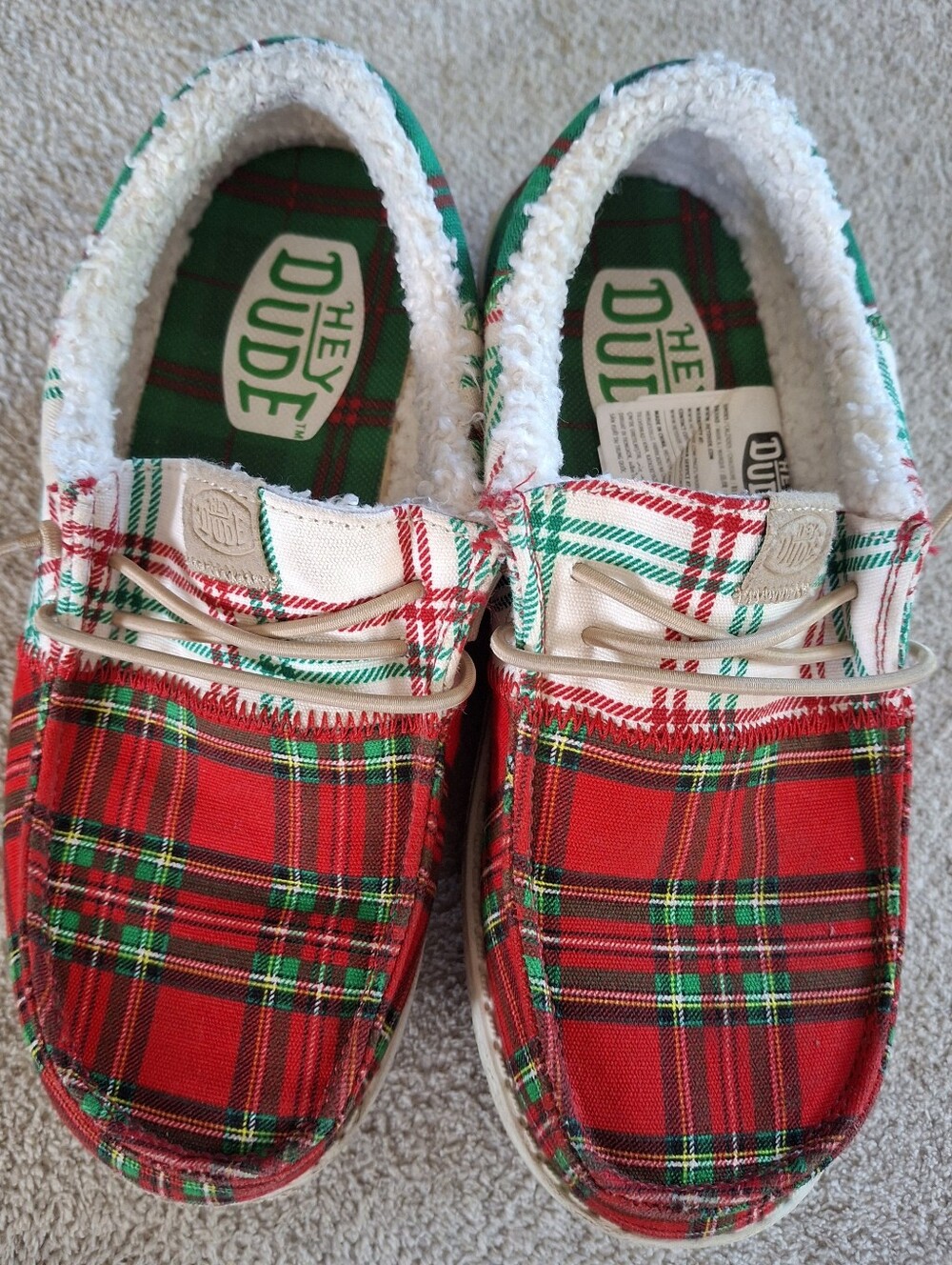 Hey Dude Youth Size 3 Christmas Shoes